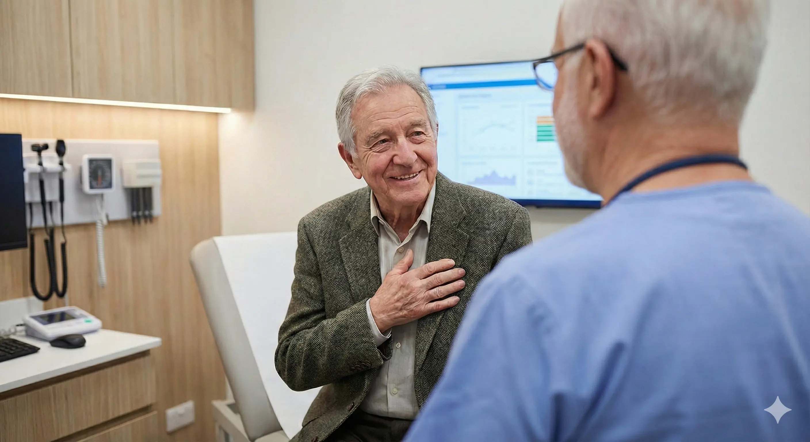 Doctor consulting with an adult patient